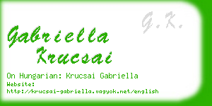 gabriella krucsai business card